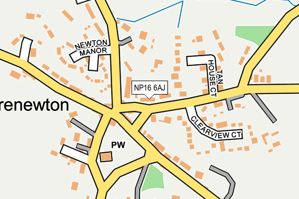 NP16 6AJ map - OS OpenMap – Local (Ordnance Survey)