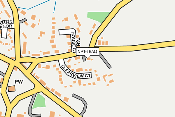 NP16 6AQ map - OS OpenMap – Local (Ordnance Survey)