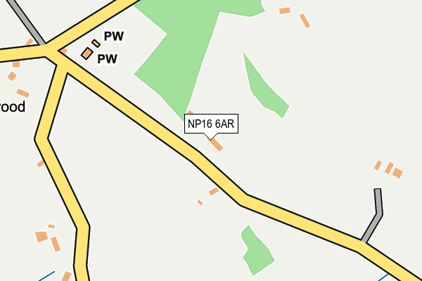 NP16 6AR map - OS OpenMap – Local (Ordnance Survey)