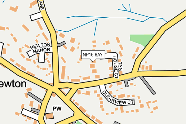 NP16 6AY map - OS OpenMap – Local (Ordnance Survey)