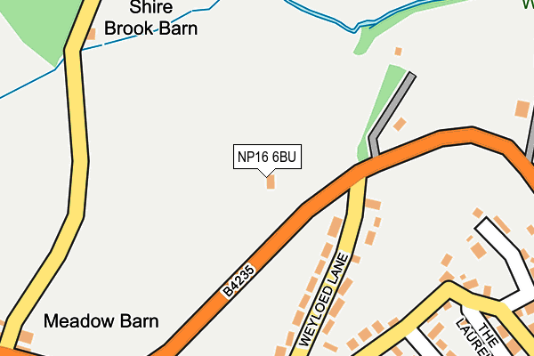 NP16 6BU map - OS OpenMap – Local (Ordnance Survey)