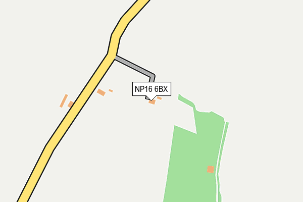 NP16 6BX map - OS OpenMap – Local (Ordnance Survey)