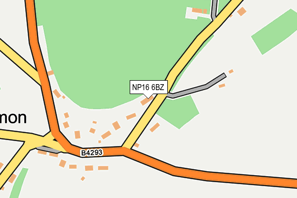 NP16 6BZ map - OS OpenMap – Local (Ordnance Survey)