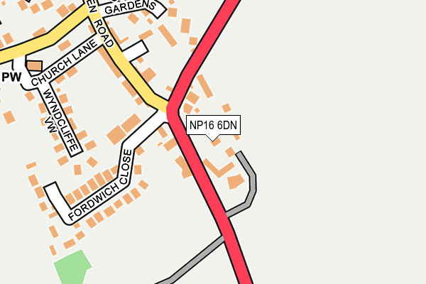 NP16 6DN map - OS OpenMap – Local (Ordnance Survey)