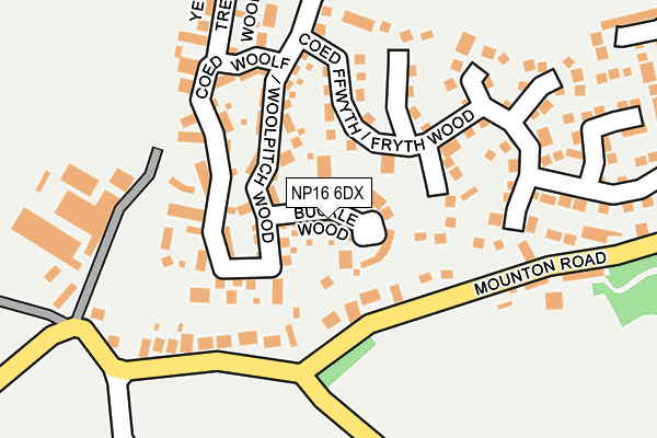 NP16 6DX map - OS OpenMap – Local (Ordnance Survey)