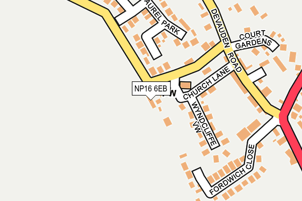 NP16 6EB map - OS OpenMap – Local (Ordnance Survey)