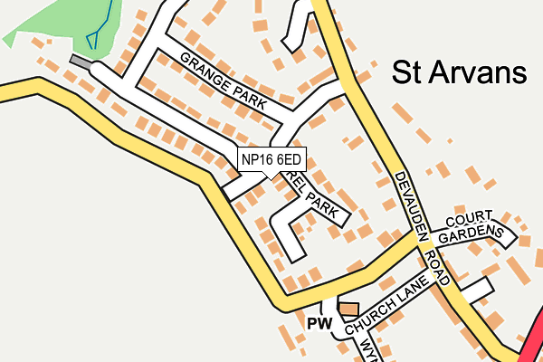 NP16 6ED map - OS OpenMap – Local (Ordnance Survey)