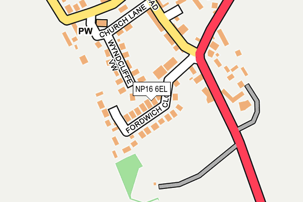 NP16 6EL map - OS OpenMap – Local (Ordnance Survey)