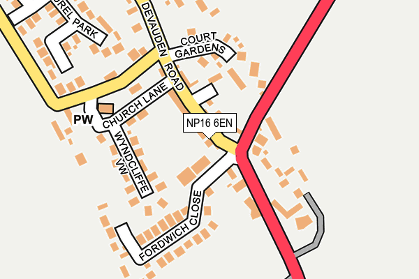 NP16 6EN map - OS OpenMap – Local (Ordnance Survey)