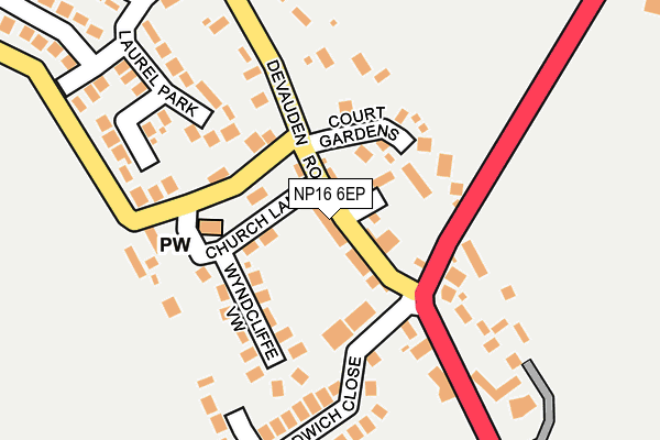 NP16 6EP map - OS OpenMap – Local (Ordnance Survey)