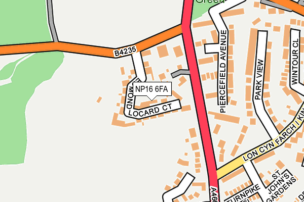 NP16 6FA map - OS OpenMap – Local (Ordnance Survey)