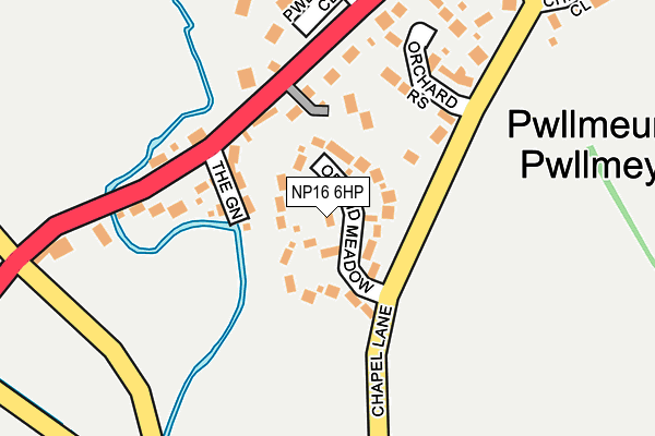 NP16 6HP map - OS OpenMap – Local (Ordnance Survey)