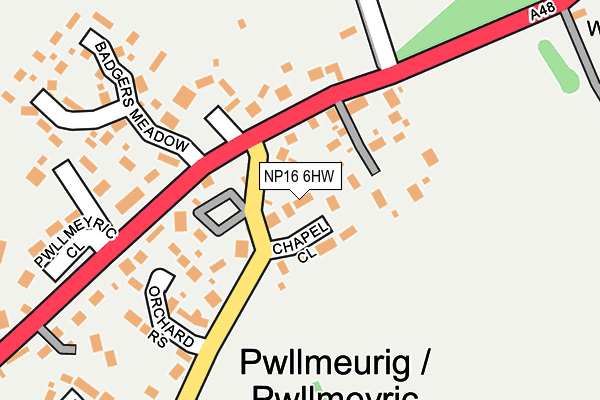 NP16 6HW map - OS OpenMap – Local (Ordnance Survey)