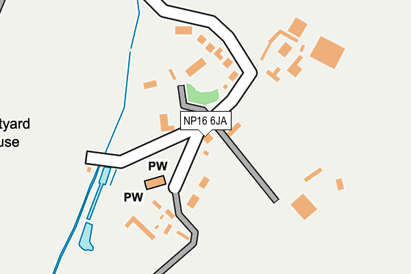 NP16 6JA map - OS OpenMap – Local (Ordnance Survey)
