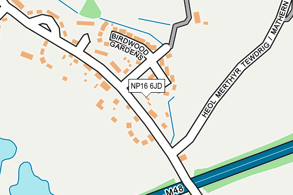 NP16 6JD map - OS OpenMap – Local (Ordnance Survey)