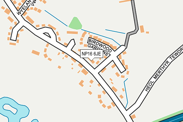 NP16 6JE map - OS OpenMap – Local (Ordnance Survey)
