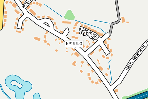 NP16 6JG map - OS OpenMap – Local (Ordnance Survey)