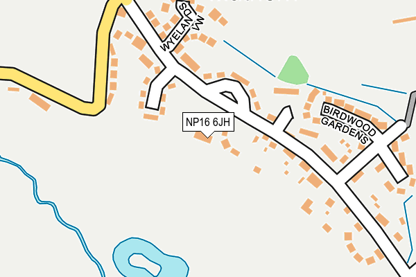 NP16 6JH map - OS OpenMap – Local (Ordnance Survey)