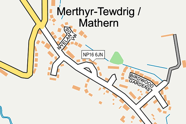 NP16 6JN map - OS OpenMap – Local (Ordnance Survey)