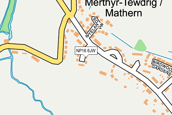 NP16 6JW map - OS OpenMap – Local (Ordnance Survey)