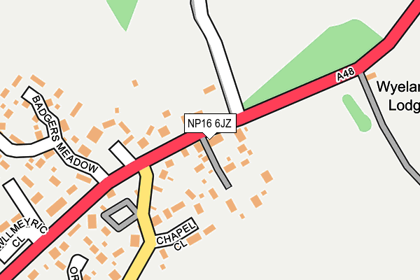 NP16 6JZ map - OS OpenMap – Local (Ordnance Survey)