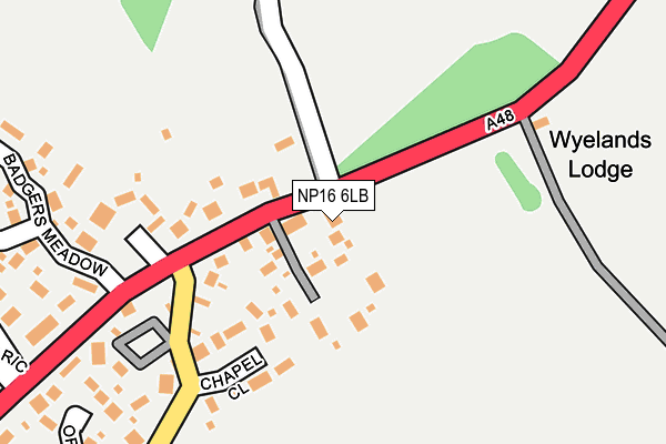 NP16 6LB map - OS OpenMap – Local (Ordnance Survey)