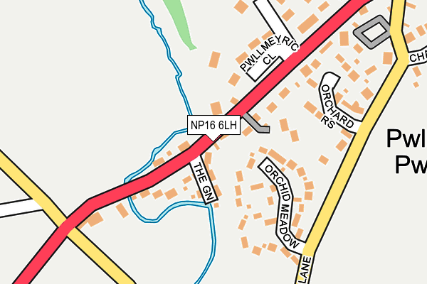 NP16 6LH map - OS OpenMap – Local (Ordnance Survey)