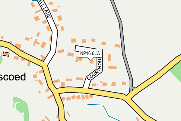 NP16 6LW map - OS OpenMap – Local (Ordnance Survey)