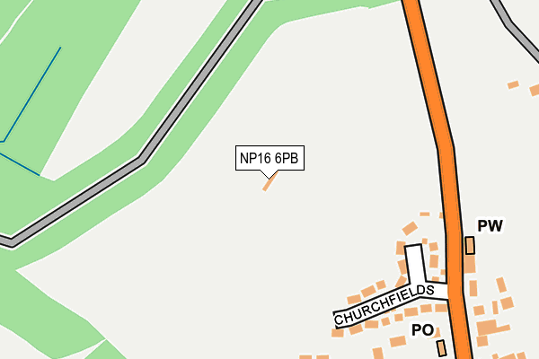 NP16 6PB map - OS OpenMap – Local (Ordnance Survey)