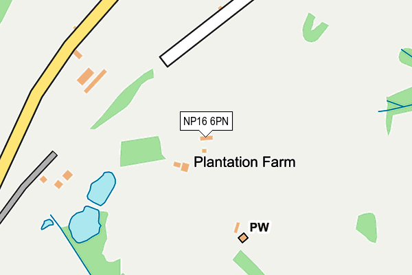 NP16 6PN map - OS OpenMap – Local (Ordnance Survey)