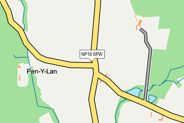 NP16 6PW map - OS OpenMap – Local (Ordnance Survey)