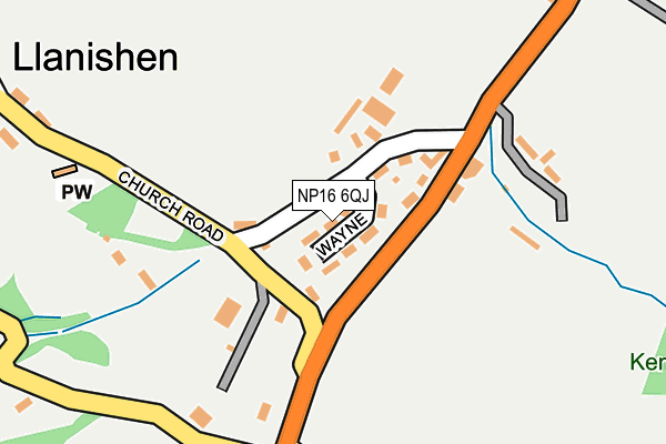 NP16 6QJ map - OS OpenMap – Local (Ordnance Survey)