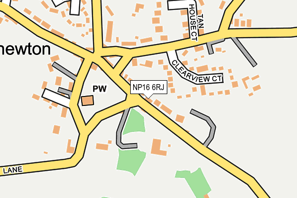 NP16 6RJ map - OS OpenMap – Local (Ordnance Survey)