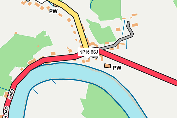 NP16 6SJ map - OS OpenMap – Local (Ordnance Survey)