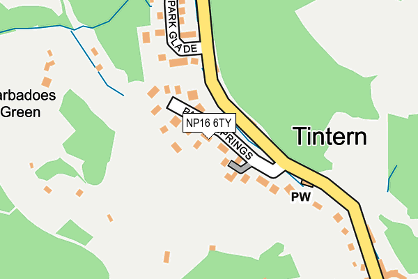 NP16 6TY map - OS OpenMap – Local (Ordnance Survey)