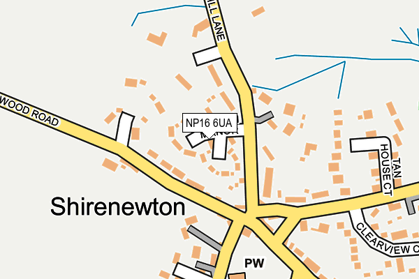 NP16 6UA map - OS OpenMap – Local (Ordnance Survey)