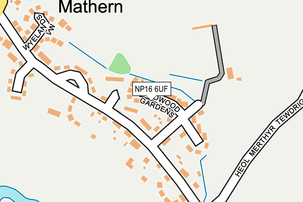 NP16 6UF map - OS OpenMap – Local (Ordnance Survey)