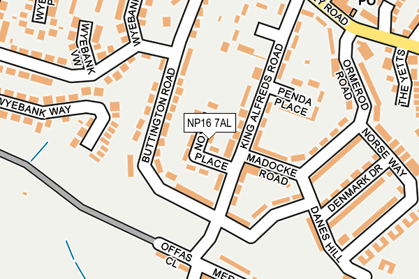 NP16 7AL map - OS OpenMap – Local (Ordnance Survey)