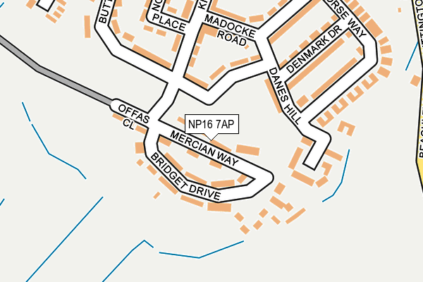 NP16 7AP map - OS OpenMap – Local (Ordnance Survey)
