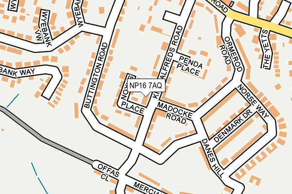 NP16 7AQ map - OS OpenMap – Local (Ordnance Survey)