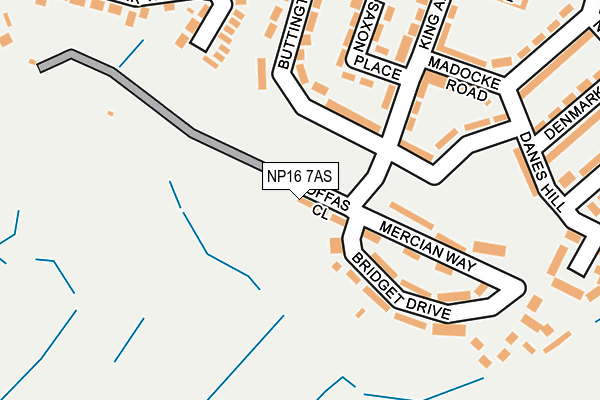 NP16 7AS map - OS OpenMap – Local (Ordnance Survey)