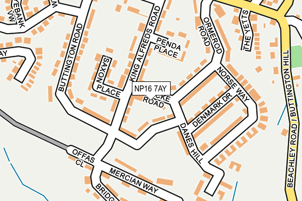 NP16 7AY map - OS OpenMap – Local (Ordnance Survey)