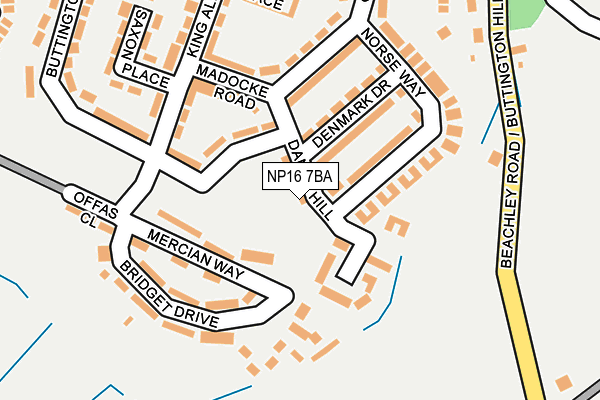 NP16 7BA map - OS OpenMap – Local (Ordnance Survey)