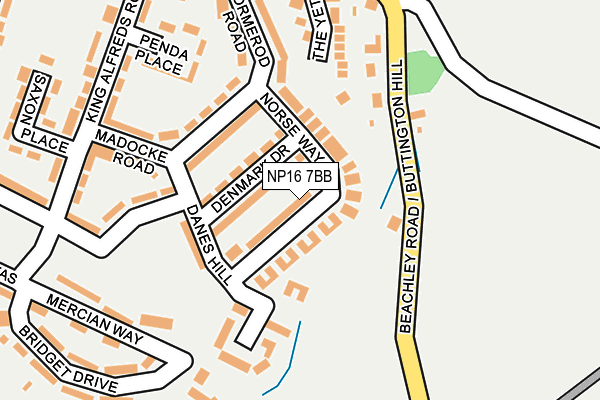 NP16 7BB map - OS OpenMap – Local (Ordnance Survey)