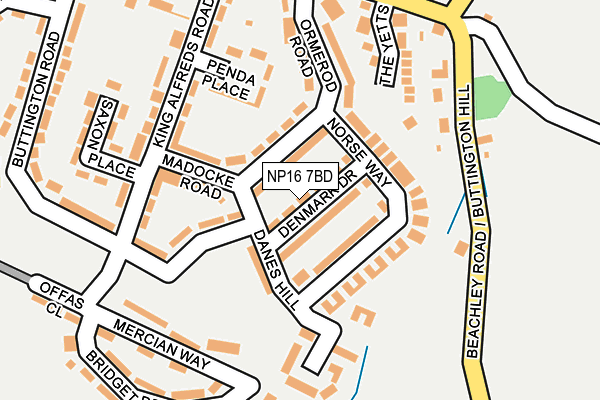NP16 7BD map - OS OpenMap – Local (Ordnance Survey)