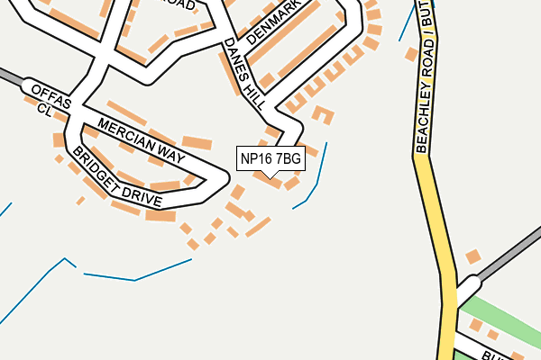 NP16 7BG map - OS OpenMap – Local (Ordnance Survey)