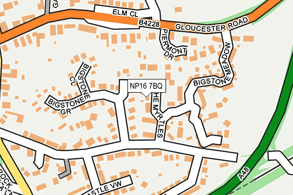 NP16 7BQ map - OS OpenMap – Local (Ordnance Survey)