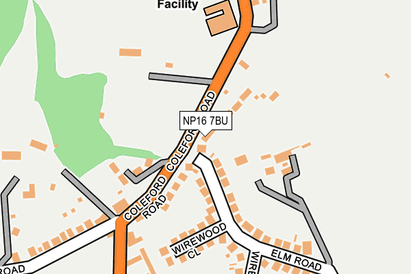 NP16 7BU map - OS OpenMap – Local (Ordnance Survey)