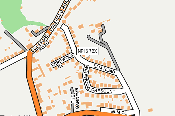 NP16 7BX map - OS OpenMap – Local (Ordnance Survey)
