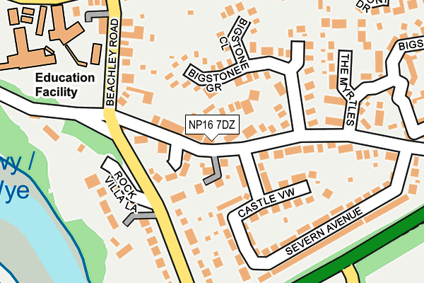 NP16 7DZ map - OS OpenMap – Local (Ordnance Survey)